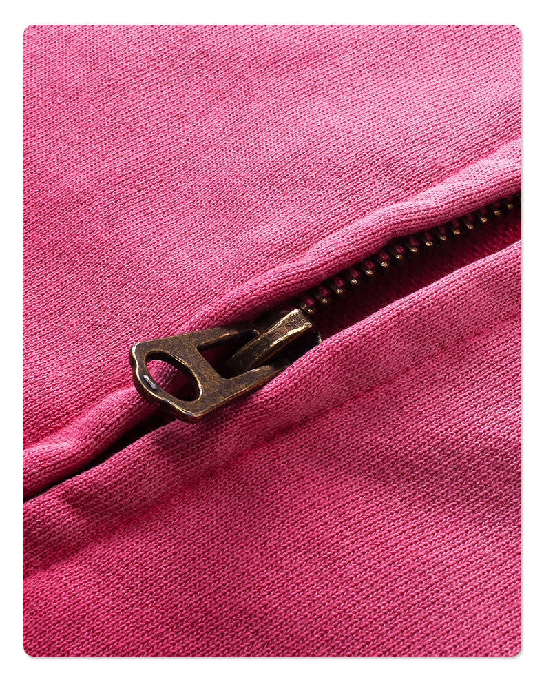 Spray-Dye Washed Oversize Zipper Hoodie WN10009