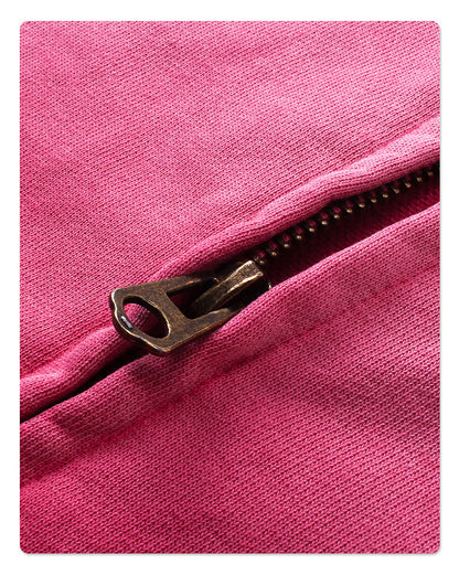 Spray-Dye Washed Oversize Zipper Hoodie WN10009