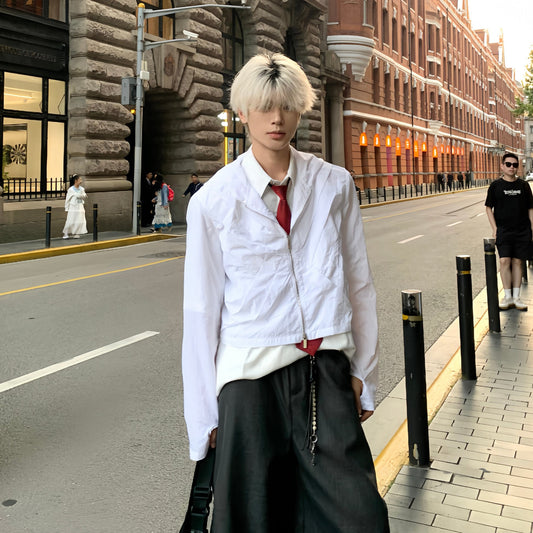 Sun Protection Patchwork Oversize Zipper Jacket WN19914