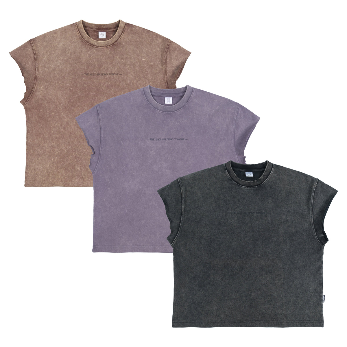Damage Letter Sleeveless T-Shirt WN26657