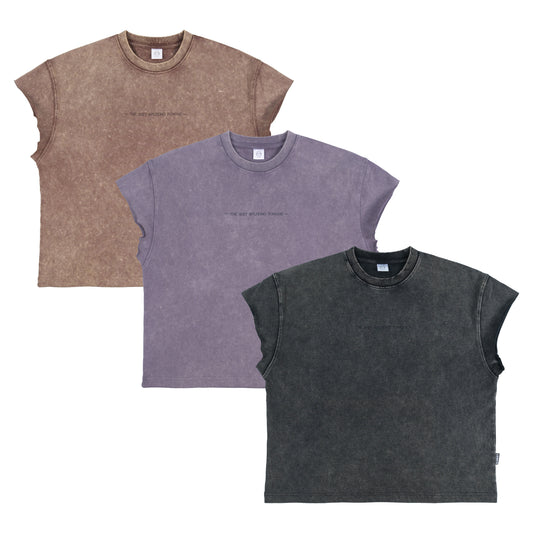 Damage Letter Sleeveless T-Shirt WN26657