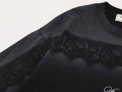 Lace Gradient Short Sleeve T-Shirt WN26762
