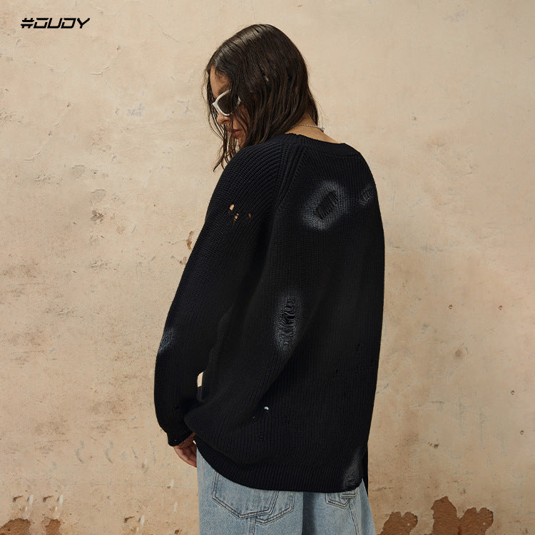 Damage Design Oversize Knit Sweater WN12409