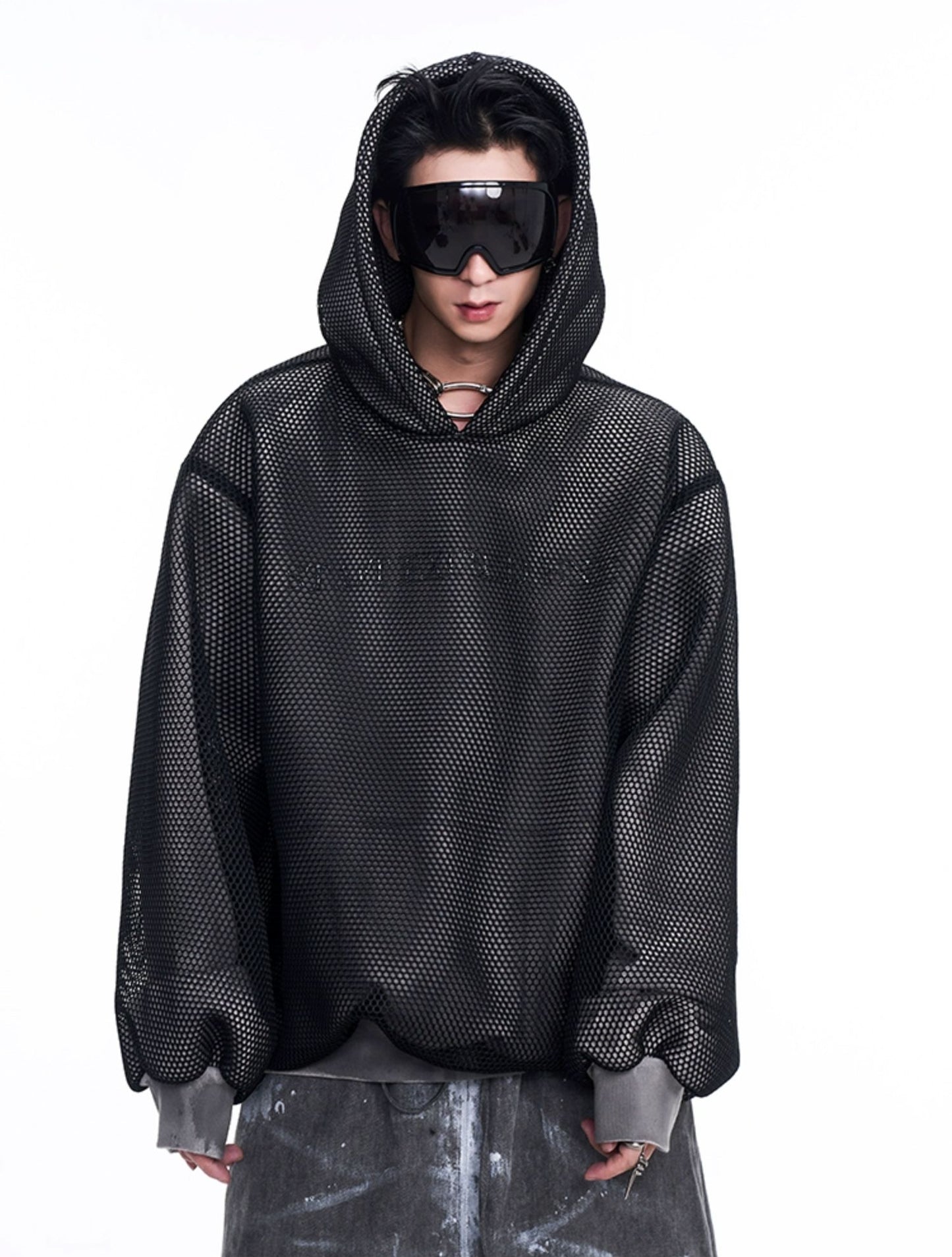 Mesh Knit Fleece Hoodie WN10228