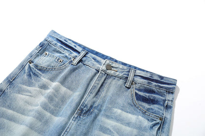 Washed Damage Flare Denim Jeans WN26095