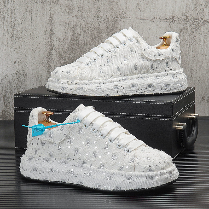Sequin Embroidery Platform Sneakers WN24711