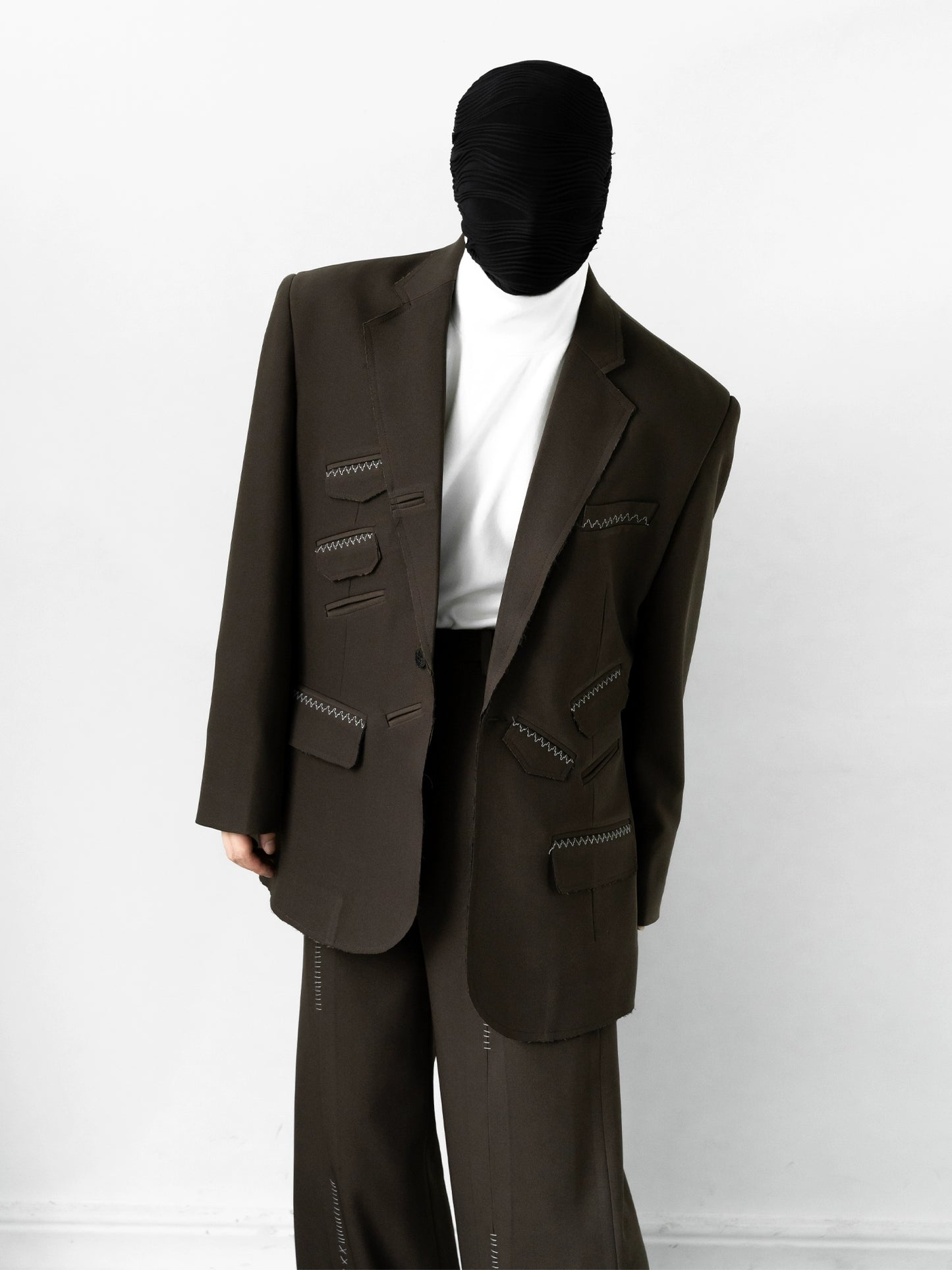 Deconstructed Oversize Tailored Jacket & Trousers Setup WN11885