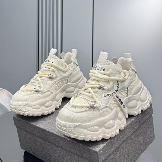 Mesh Rope Lace Chunky Sole Sneakers WN24593