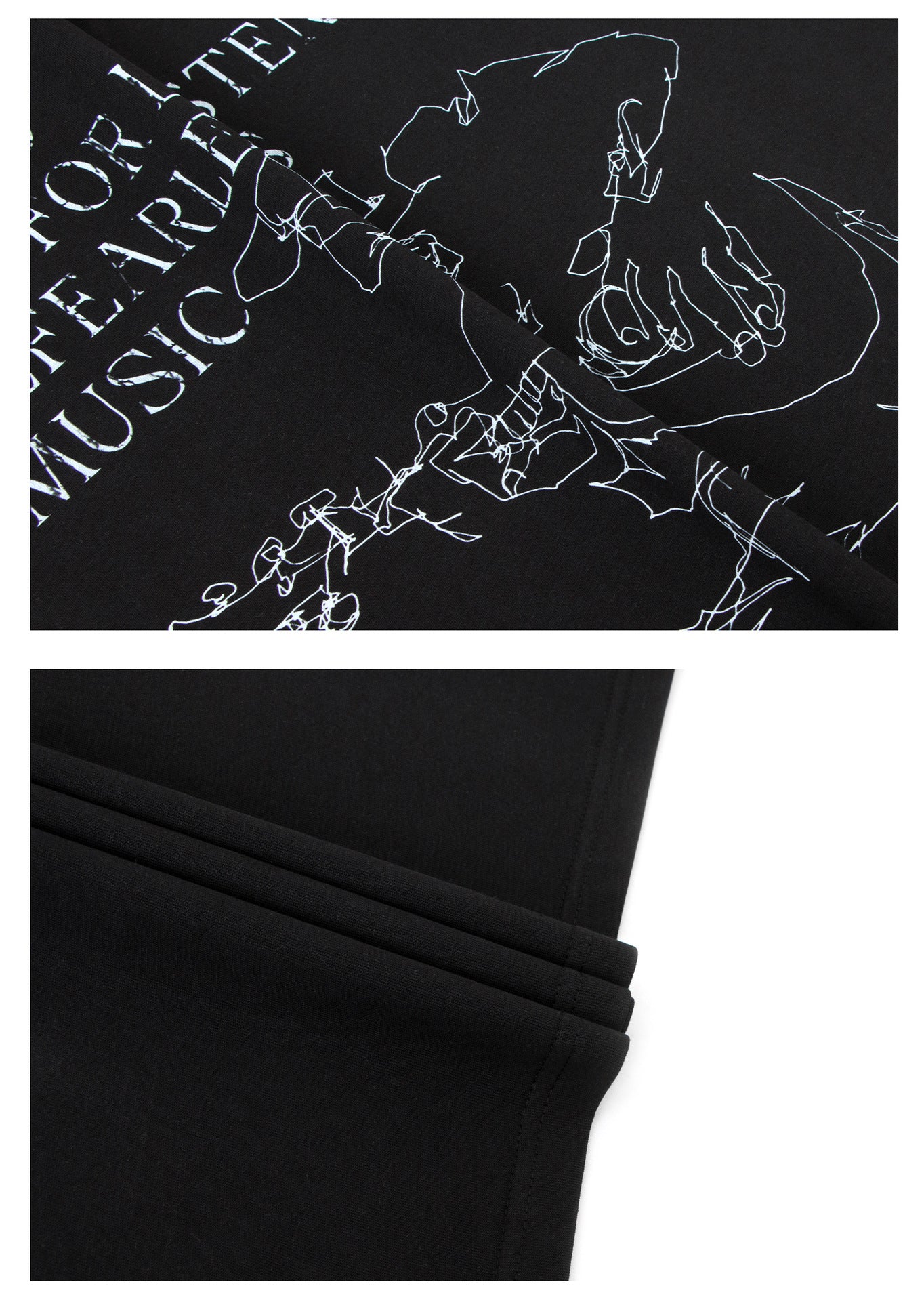 Guitarist Print Oversize Sleeveless T-Shirt WN26385