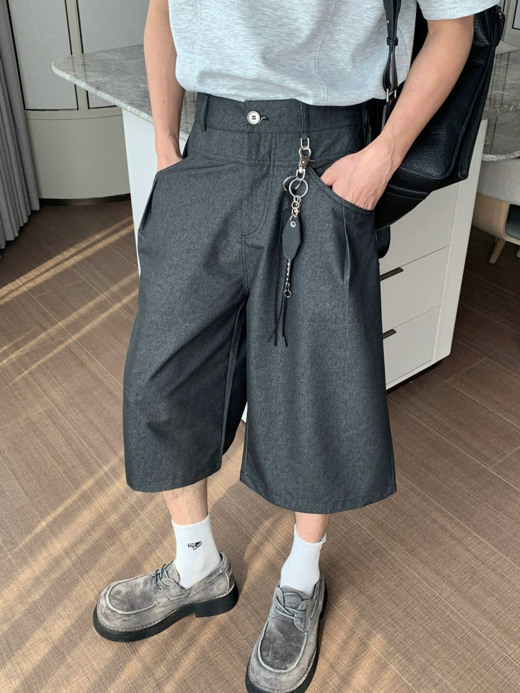 Lightweight Straight Wide Leg Half Pants WN20426