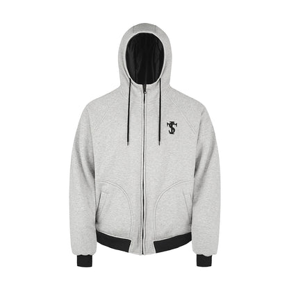 Satin Reversible Zipper Hoodie WN12025