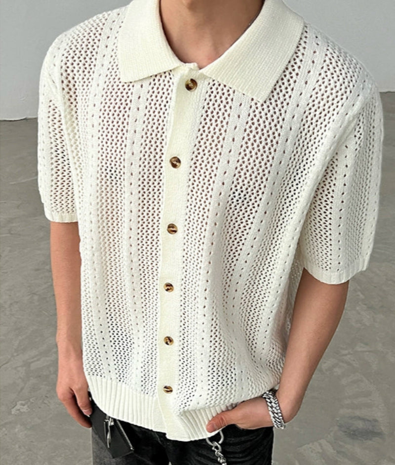 Summer Knit Short Sleeve Shirt WN19478