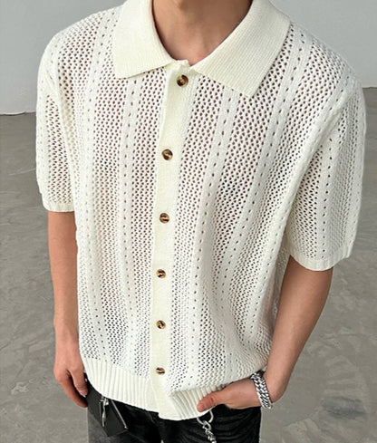 Summer Knit Short Sleeve Shirt WN19478
