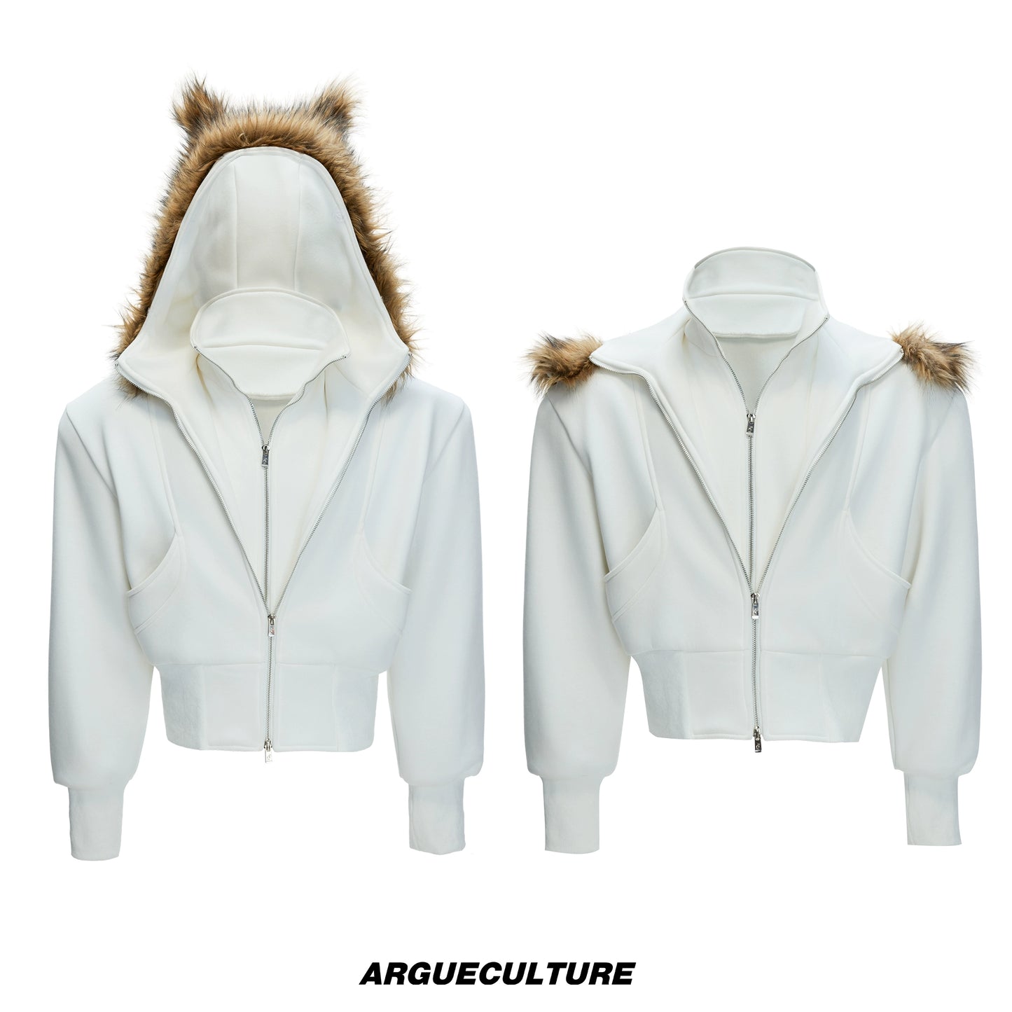 Fake Layered Hooded Puffer Jacket WN22609