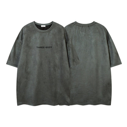 Washed Letter Short Sleeve T-Shirt WN26758