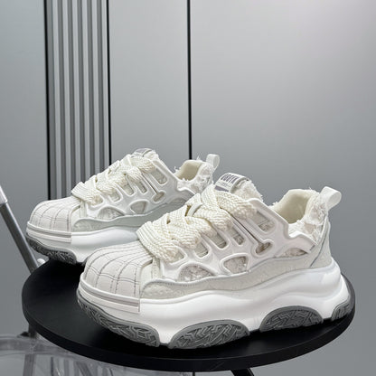 Shell Toe Rope Lace Damage Platform Sneakers WN24723