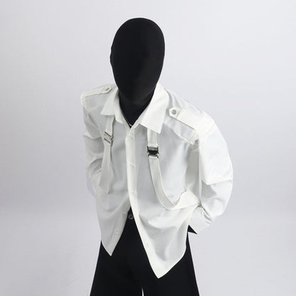 Harness Strap Design Long Sleeve Shirt WN23702