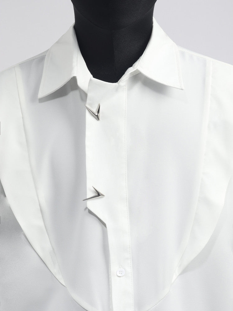 Deconstruction Panel Oversize Long Sleeve Shirt WN23775