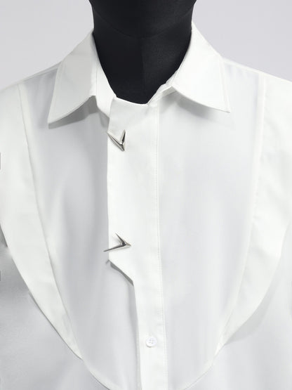 Deconstruction Panel Oversize Long Sleeve Shirt WN23775