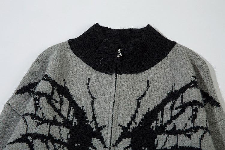 Colorblock Zipper Knit Cardigan WN11455