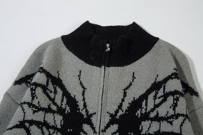 Colorblock Zipper Knit Cardigan WN11455