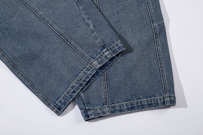 Washed Split-Design Denim Jeans WN13119