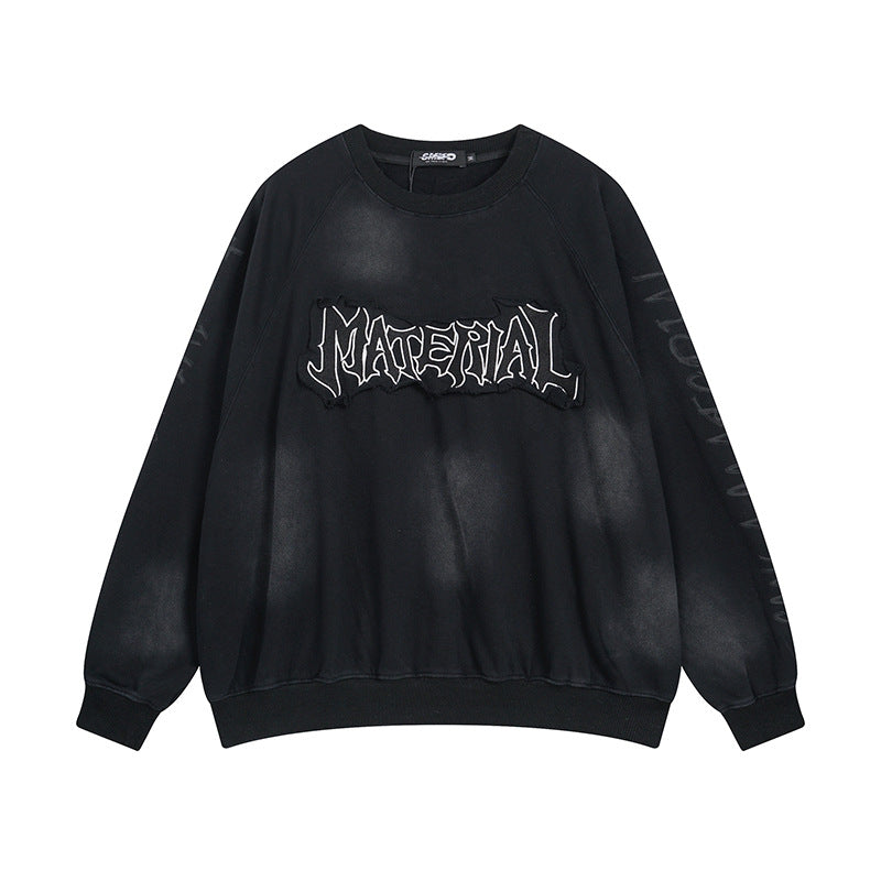 Dirty Washed Logo Print Sweatshirt WN25789