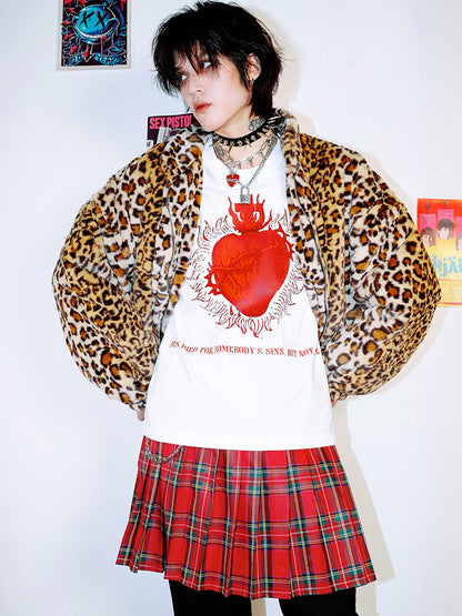 Graphic Print Oversize Drop Shoulder Short Sleeve T-Shirt WN15913