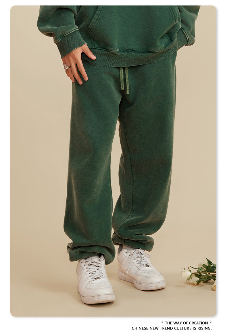 Wide-leg Washed Sweatpants WN6459