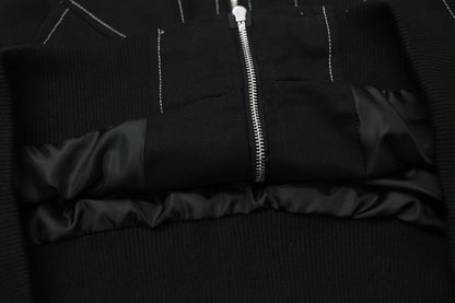 Metal Buttons Patchwork Hooded Jacket WN16109