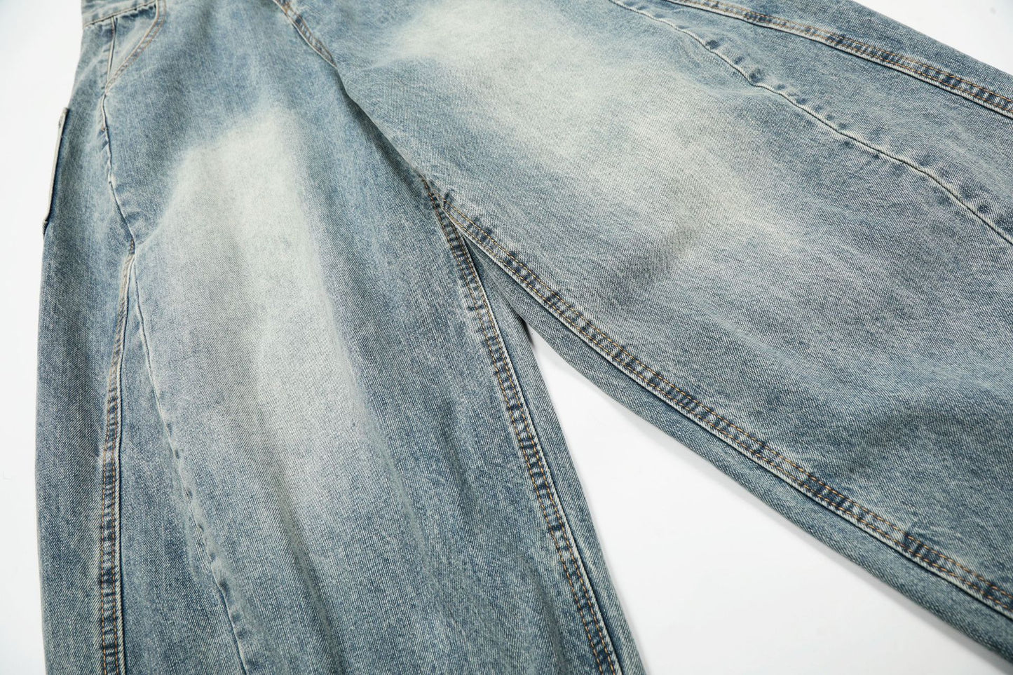 Washed Wide Leg Denim Jeans WN25431