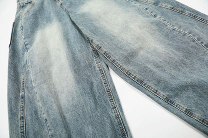 Washed Wide Leg Denim Jeans WN25431