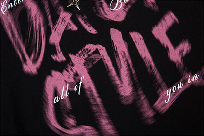 Necklace Letter Graffiti Fleece Sweatshirt WN11210