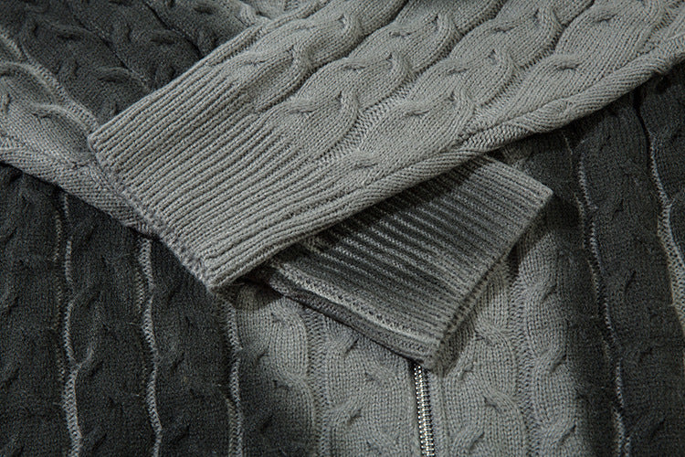 Colorblock Spray Paint Patchwork Oversize Knit Cardigan WN11442