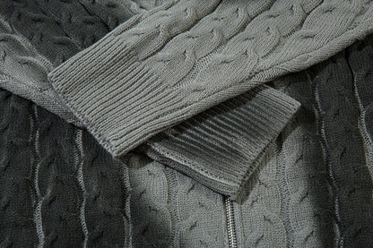 Colorblock Spray Paint Patchwork Oversize Knit Cardigan WN11442