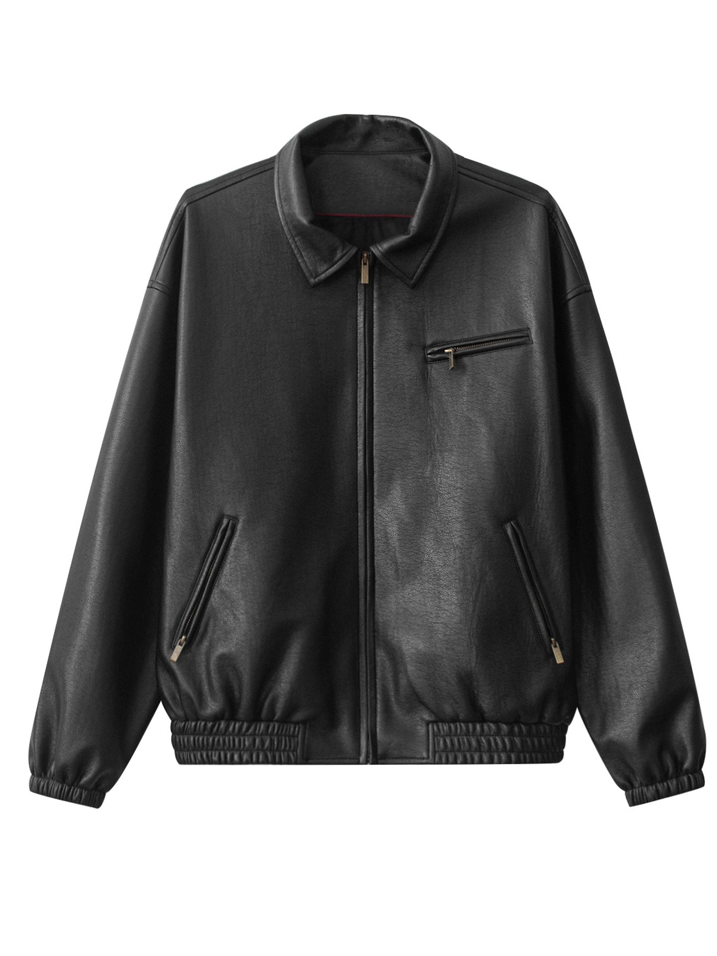 PU Leather Zipper Jacket WN21268