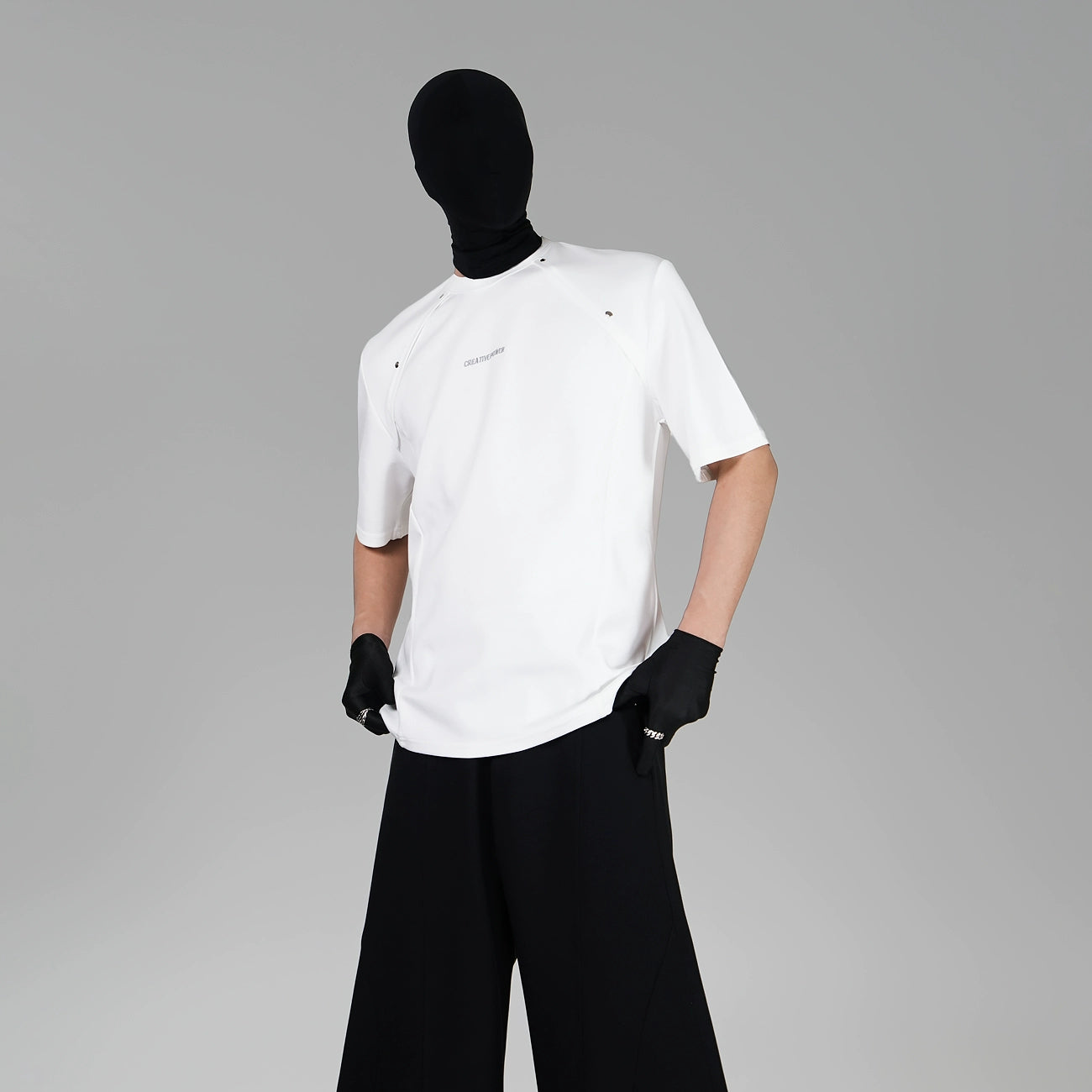 Metal Studs Heavyweight Oversize Short Sleeve T-Shirt WN17443