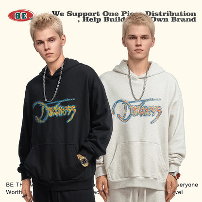 Oversize Print Pullover Hoodie WN9948