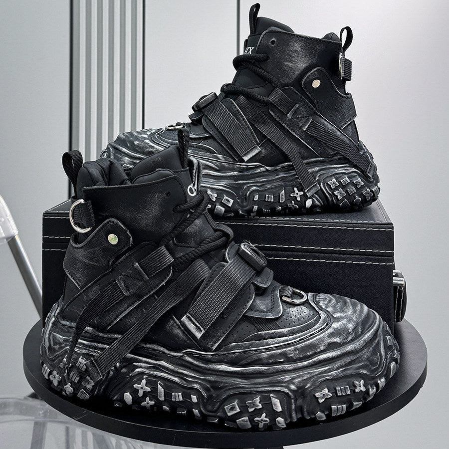 Strap Washed Platform Sneaker Boots WN24718