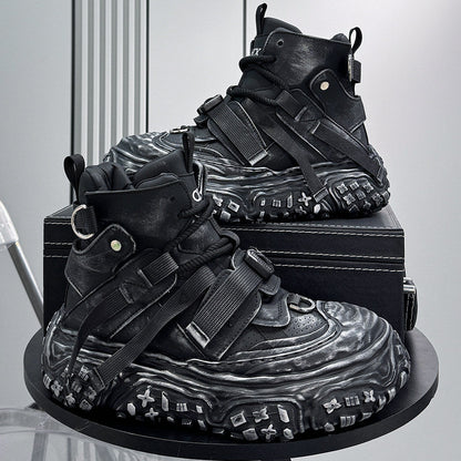 Strap Washed Platform Sneaker Boots WN24718