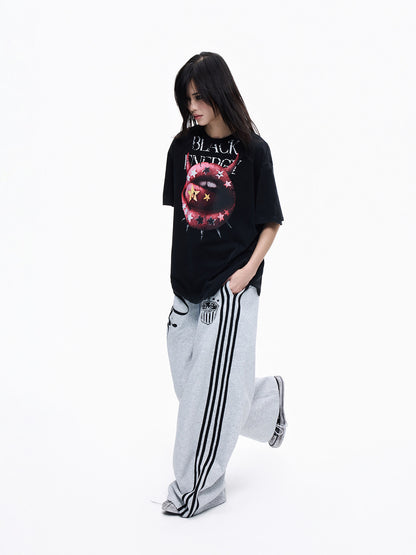 Graphic Print Oversize Short Sleeve T-Shirt WN27303