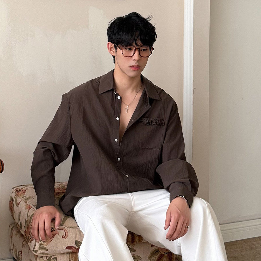 Wrinkle Pocket Long Sleeve Shirt WN25003