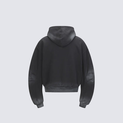 Tie-Dye Contrast Panel Half-Zip Hoodie WN28052