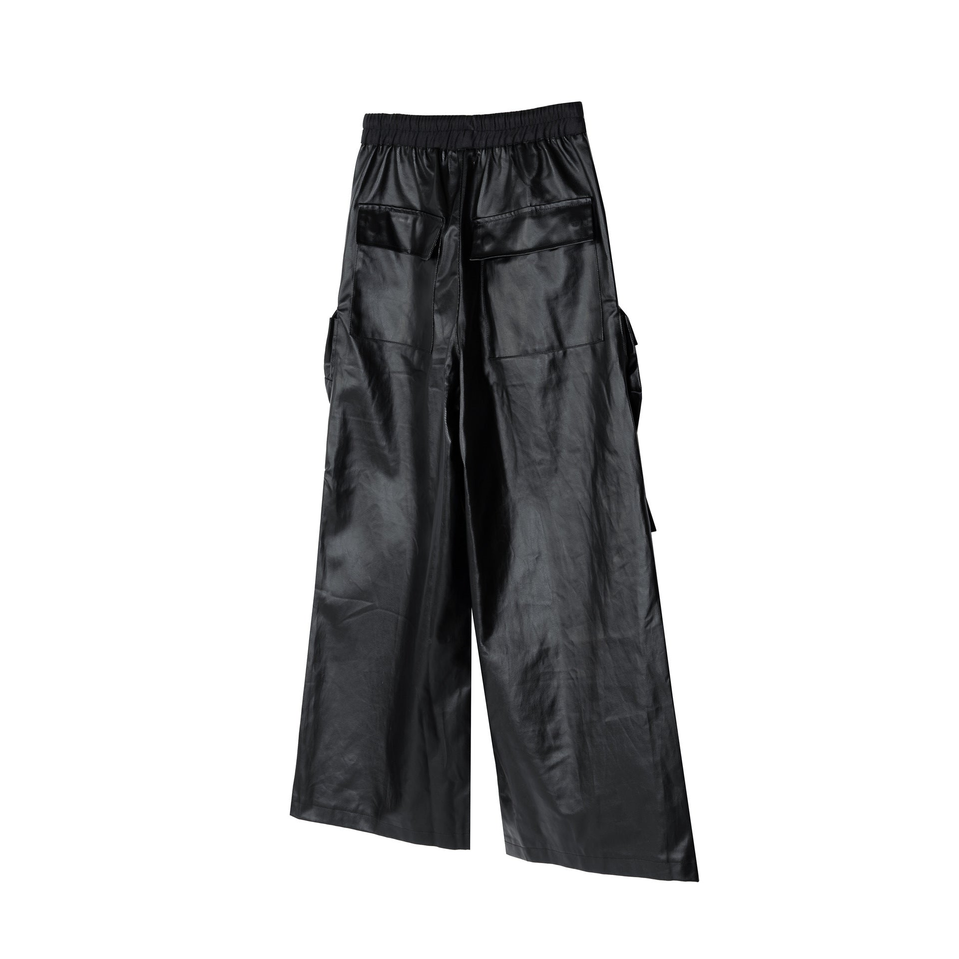 PU Coated Wide-Leg Cargo Pants WN11369 – WONDER NOAH