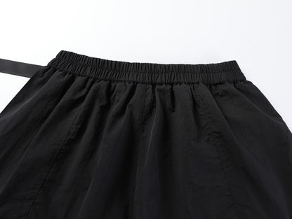 Utility 3D Pocket Wide Leg Cargo Half Pants WN27888