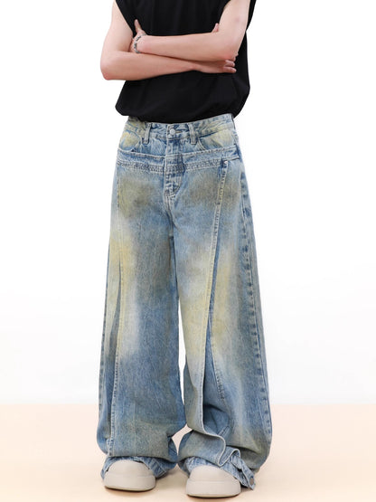 Wide Leg Pleats Jenim Jeans WN8333