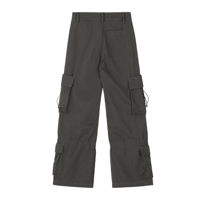 Plain Straight Cargo Pants WN11080