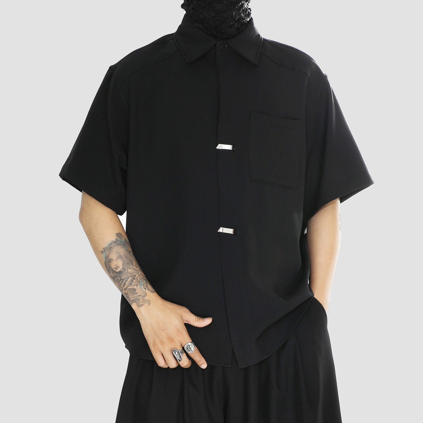 Plain Oversize Short Sleeve Shirt WN20160