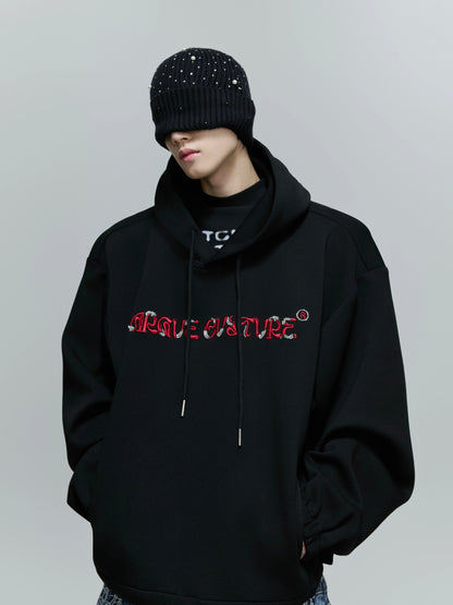 Beaded Embroidery Oversize Hoodie WN21696