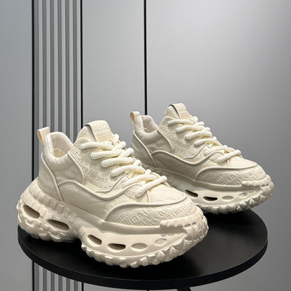 Embroidery Rope Lace Chunky Sole Sneakers WN24579